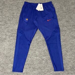 Nike FC Barcelona Strike Track Pants Men’s Large Blue Dri‑Fit Soccer Joggers NWT